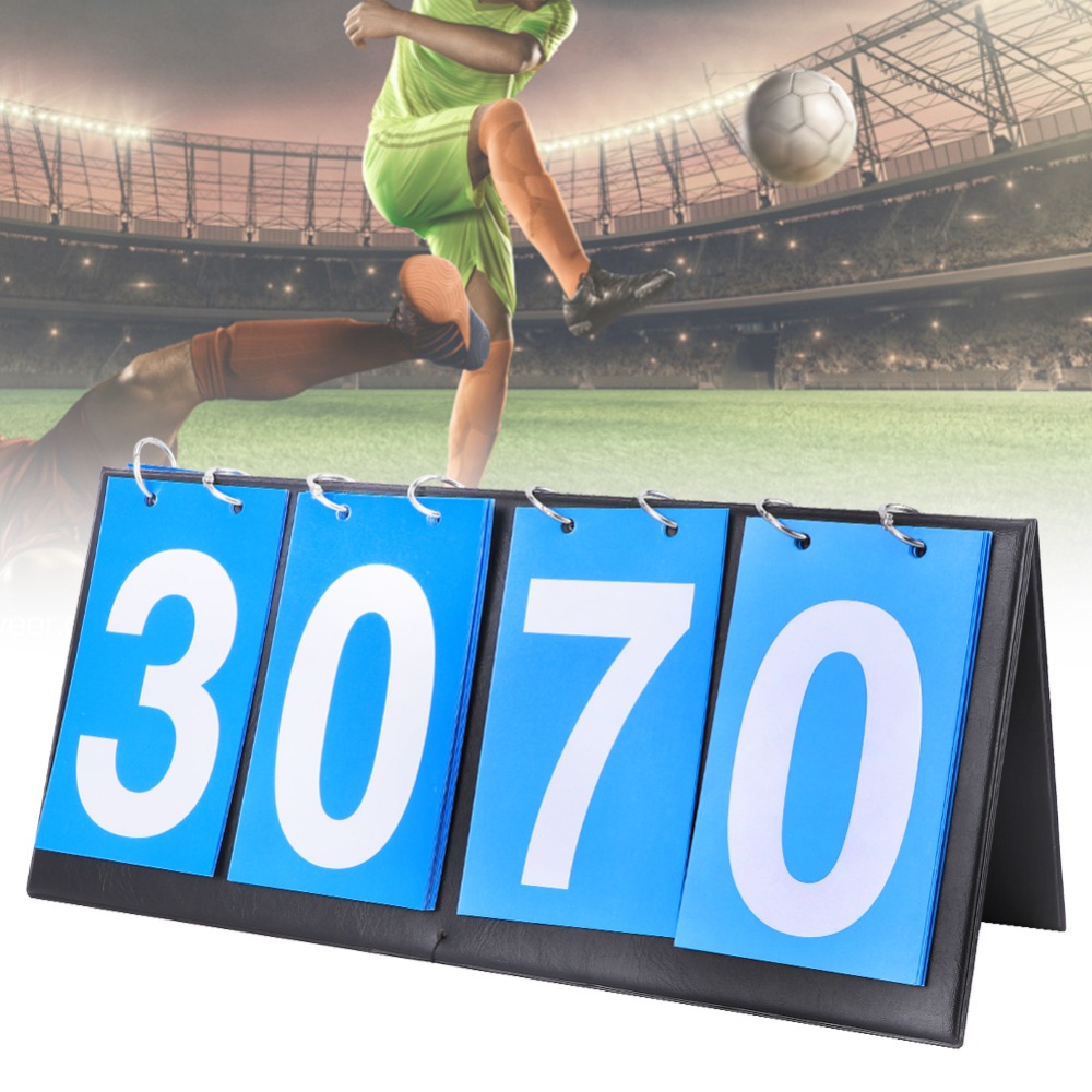Scoreboard Digital - Draagbaar blauw 4-cijferig scorebord met omklapbaar