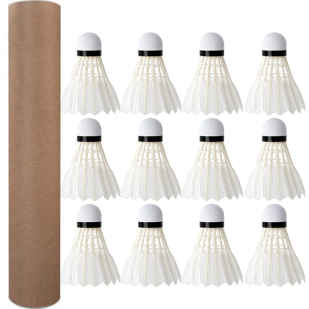 Feather Shuttlecock - 3/6/12 Stuks Professionele Badminton Shuttle Zwarte