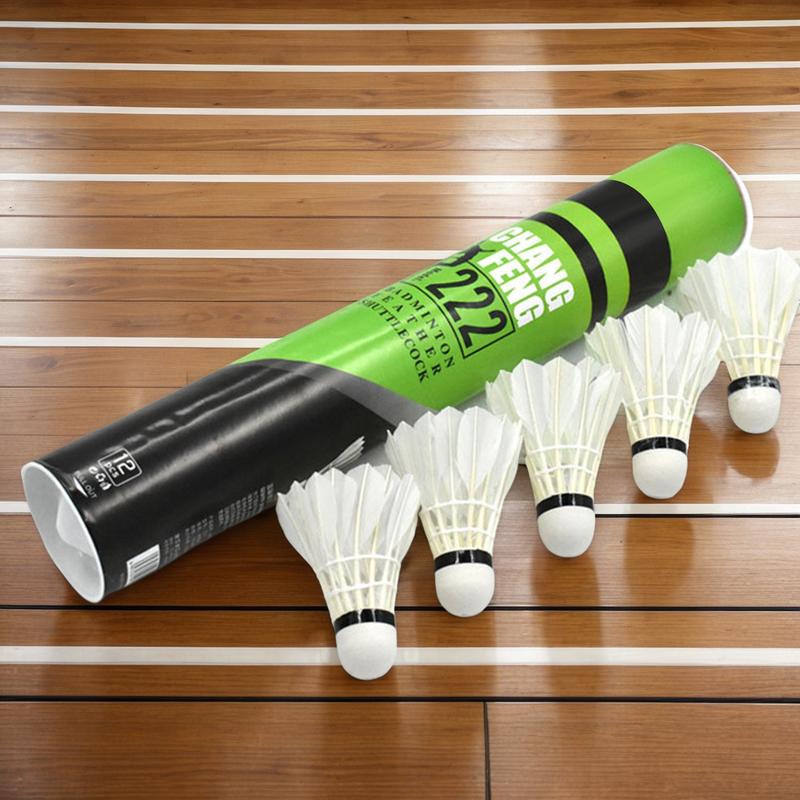 Feather Shuttlecock - 12PC Duurzame Badminton Shuttle Duck Feather
