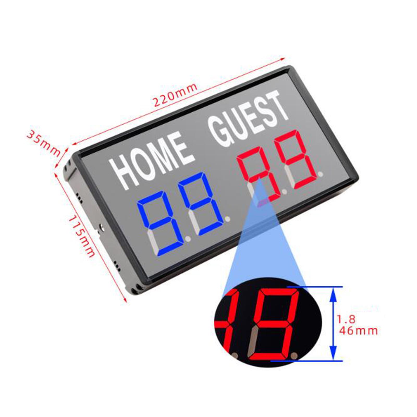 Scoreboard Digital - Scorebord voor scheidsrechters, met afstandsbediening, draagbaar,