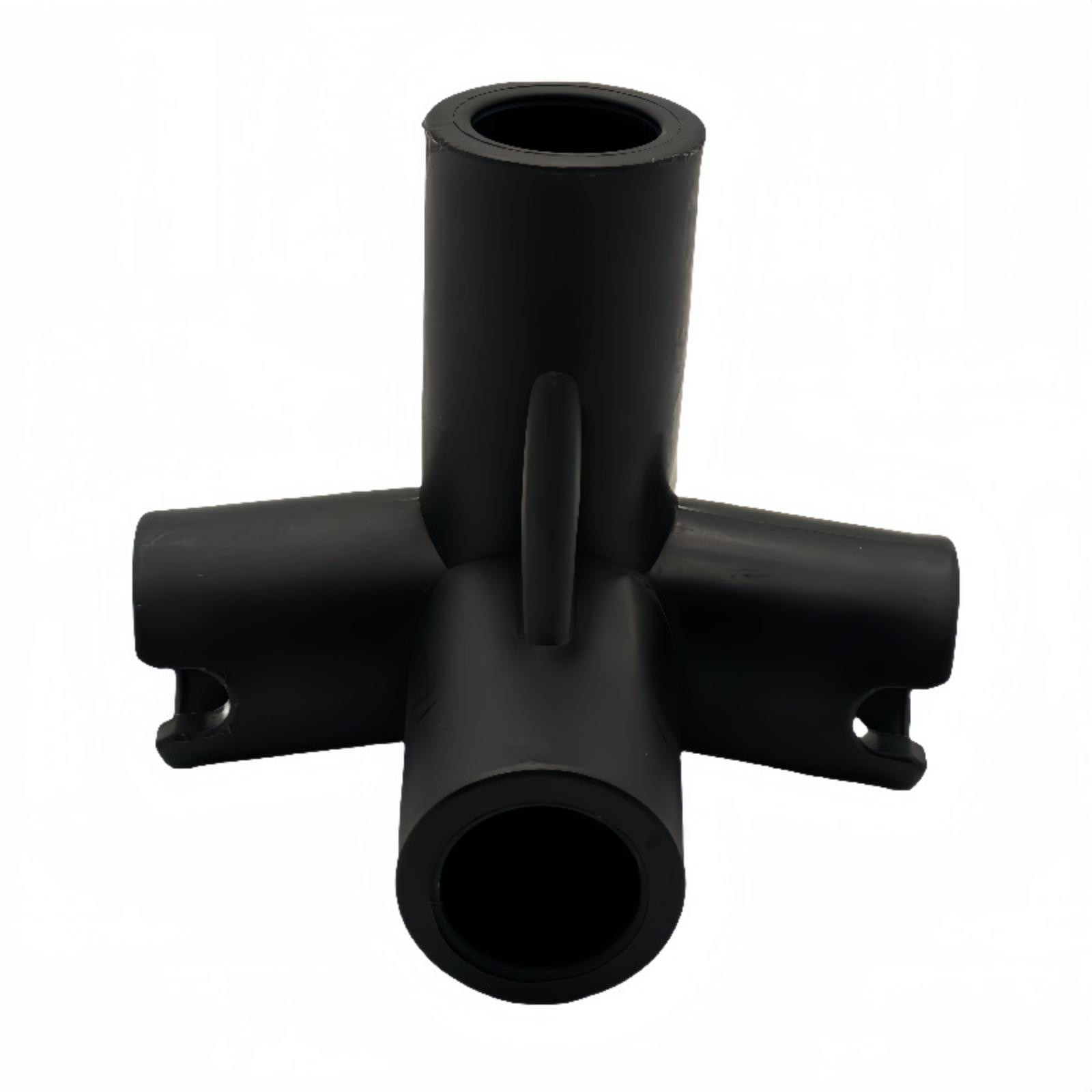 Badminton Net - Zwarte PVC-sportnetconnector voor de montage van