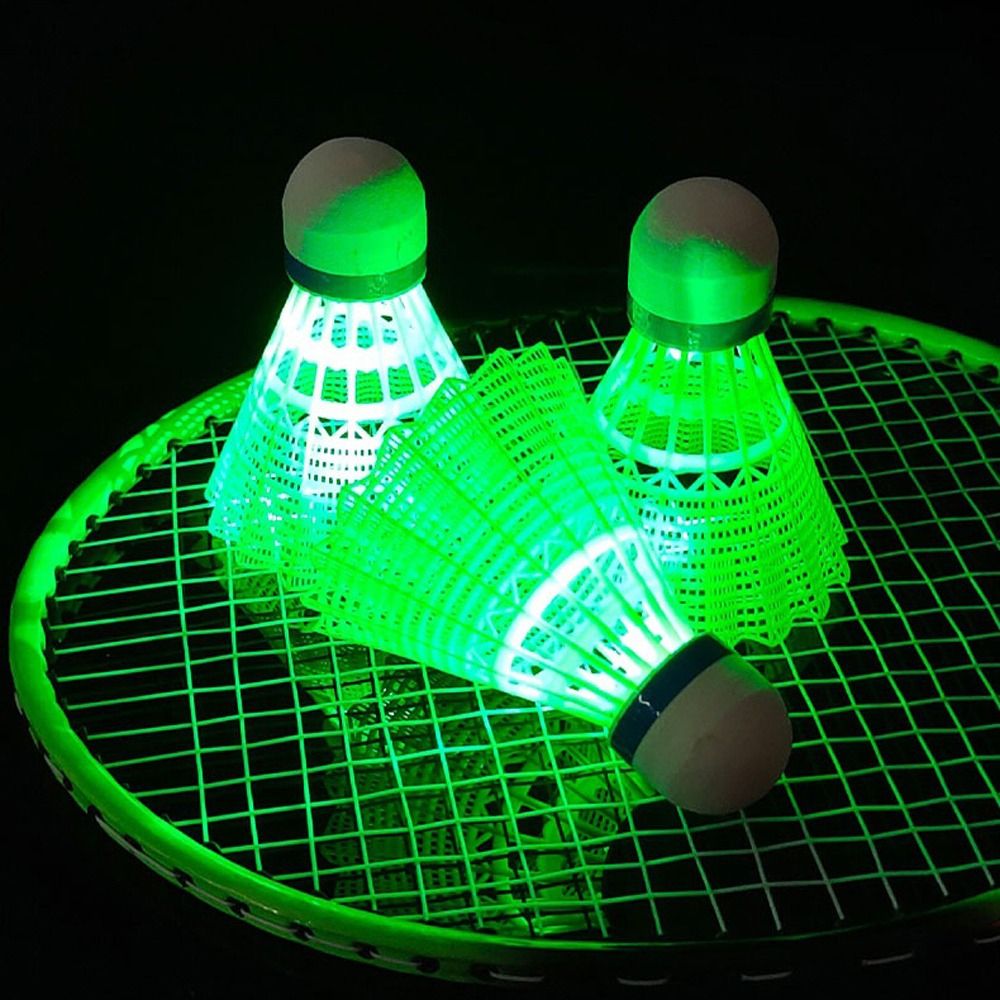 Feather Shuttlecock - Oplichtende LED-badminton Gloeiende verlichtingsballen Lichtgevende badmintonballen