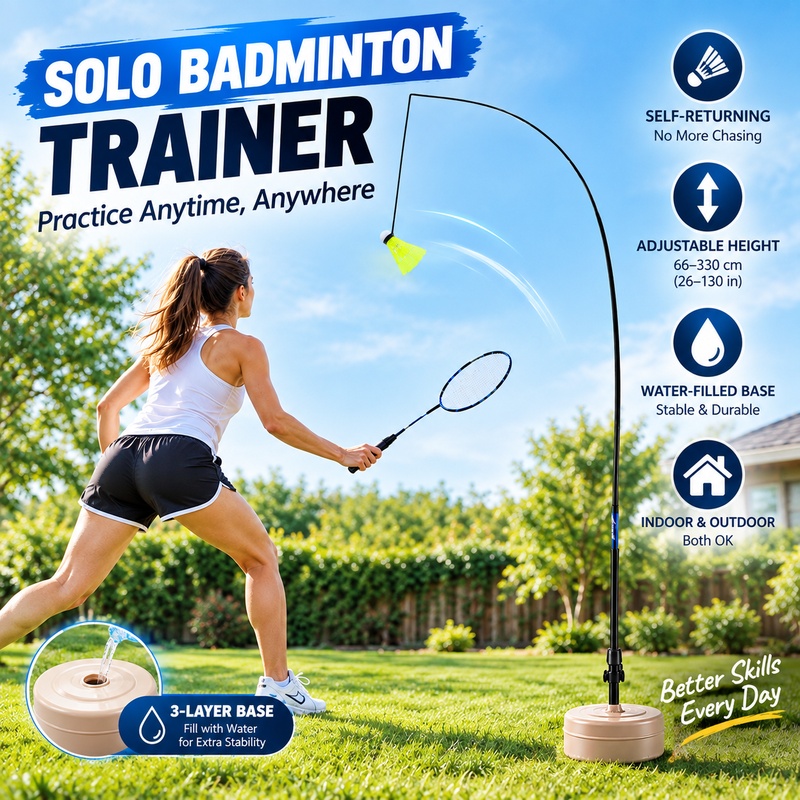 Badminton Shuttlecock - Solo Badminton Trainer Zelfterugkerende Shuttlecock Elastische